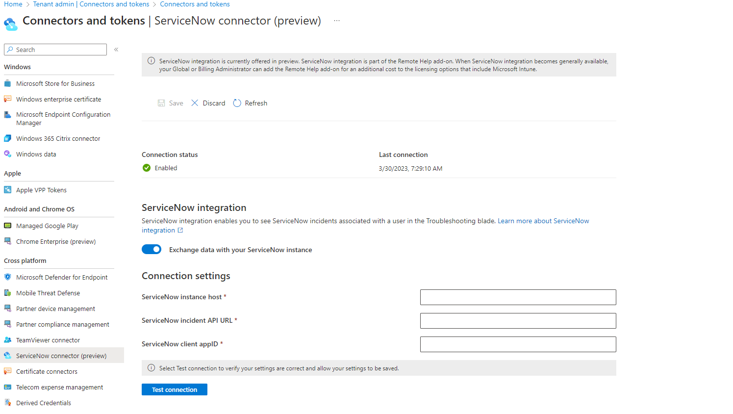 Integrate ServiceNow with Microsoft Intune