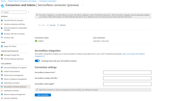 Integrate ServiceNow with Microsoft Intune