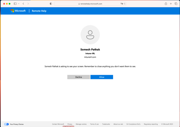 Exploring Microsoft Intune's Remote Help on macOS: A Hands-On Guide