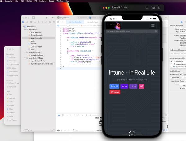 Create a Webview App For iOS, iPad OS or macOS